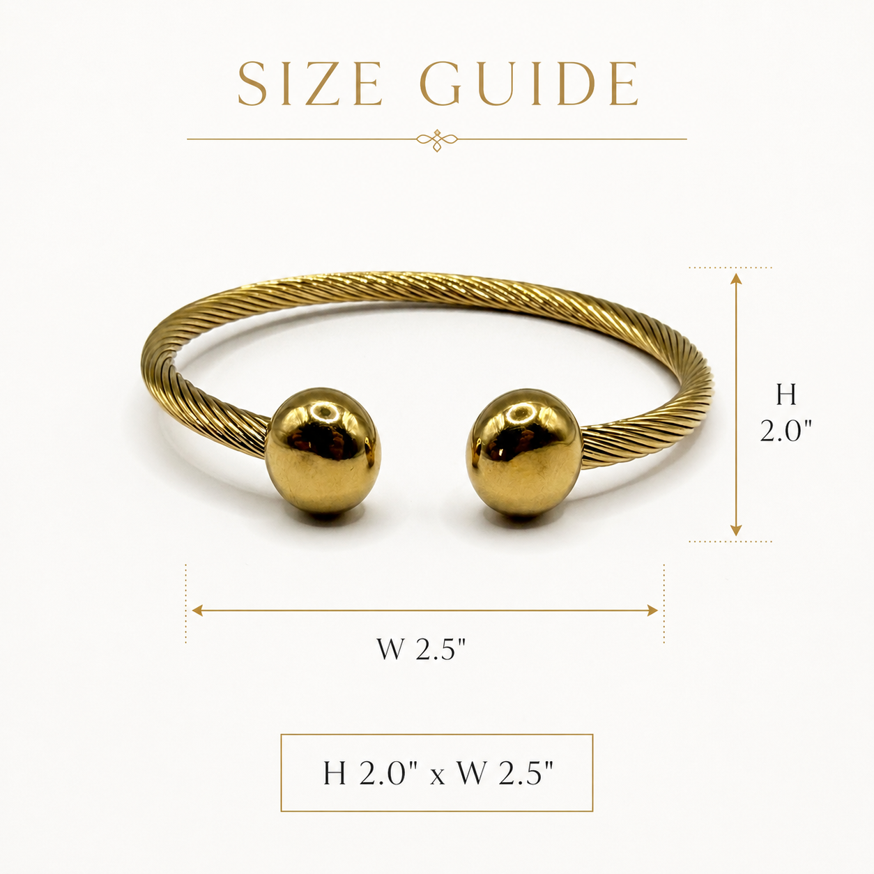 Classic Cable Orb Bangle