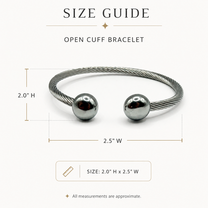 Classic Cable Orb Bangle