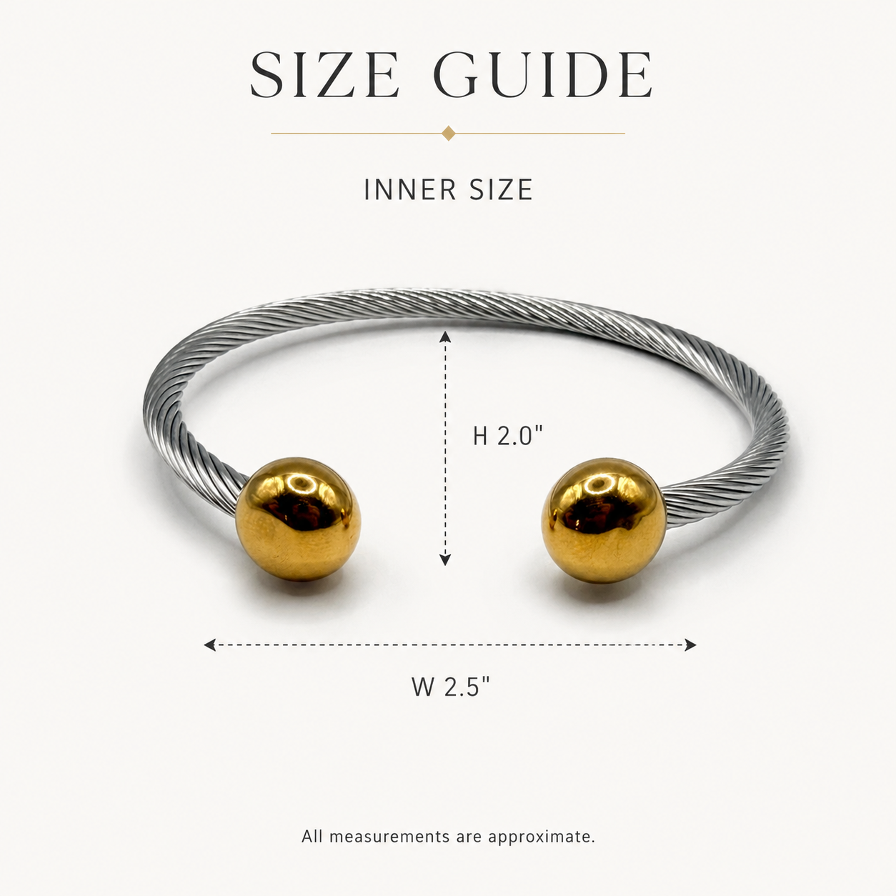 Classic Cable Orb Bangle