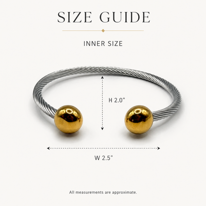 Classic Cable Orb Bangle