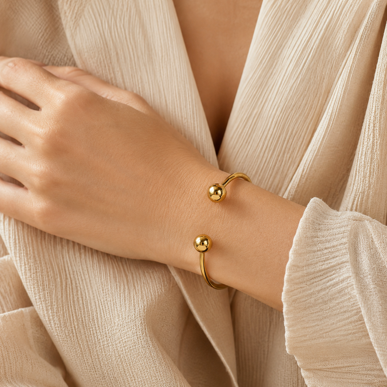 Classic Sphere Cuff Bracelet