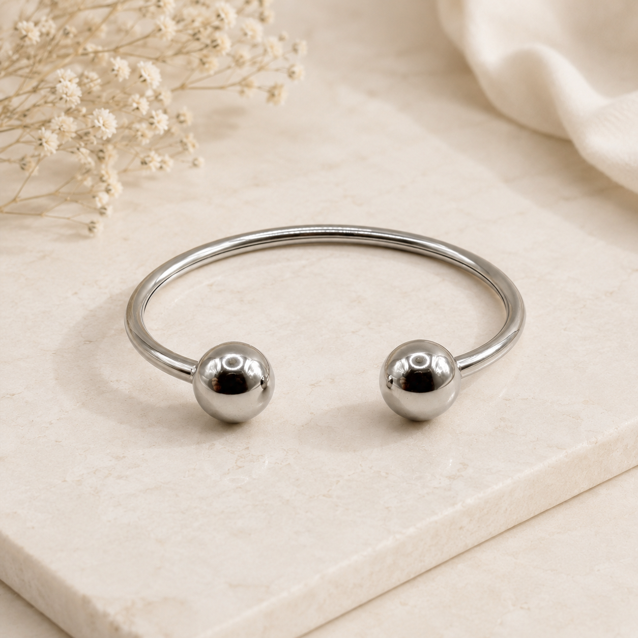 Classic Sphere Cuff Bracelet