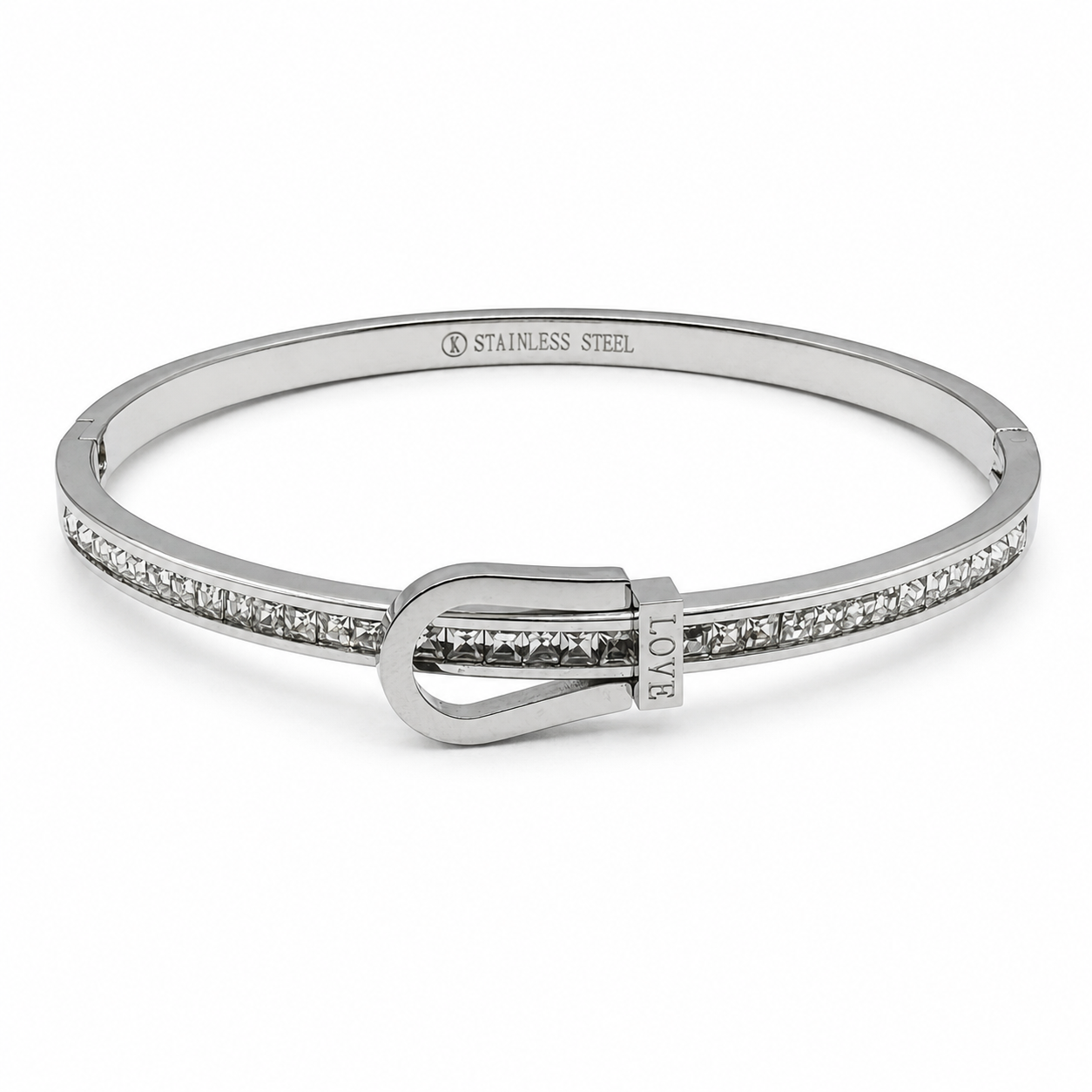 Crystal Belt Buckle Bangle