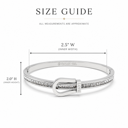 Crystal Belt Buckle Bangle