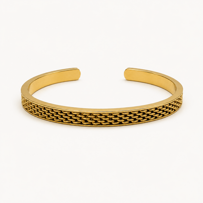 Gold Woven Cuff Bracelet