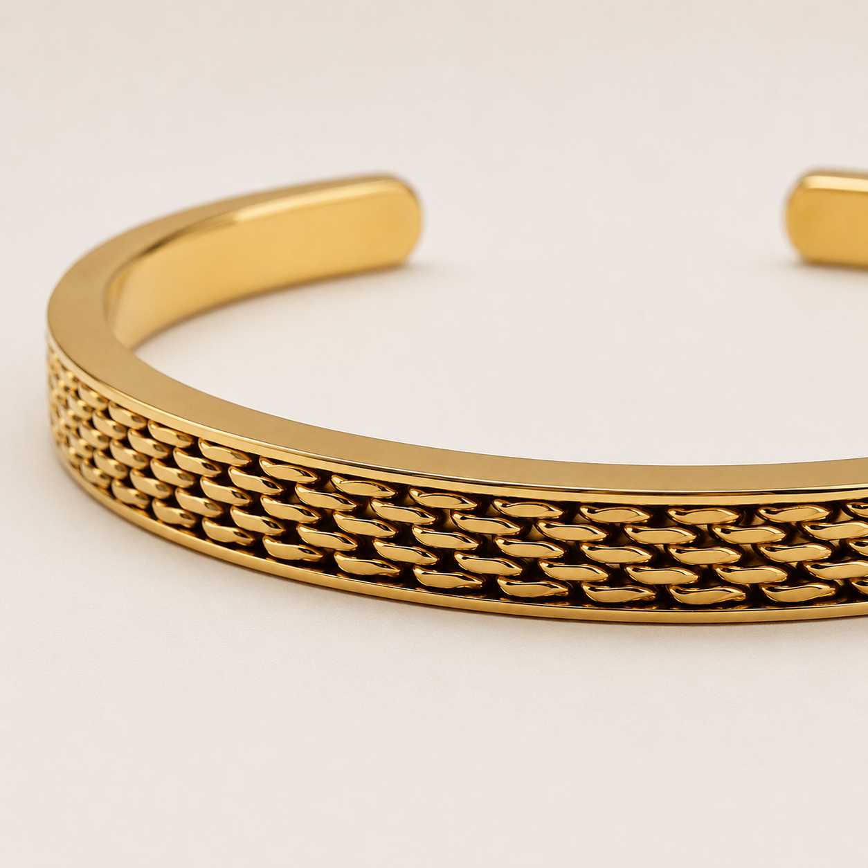 Gold Woven Cuff Bracelet