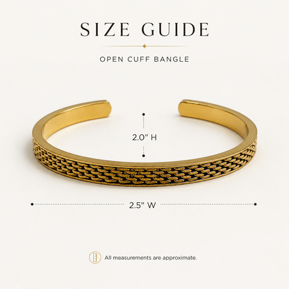 Gold Woven Cuff Bracelet