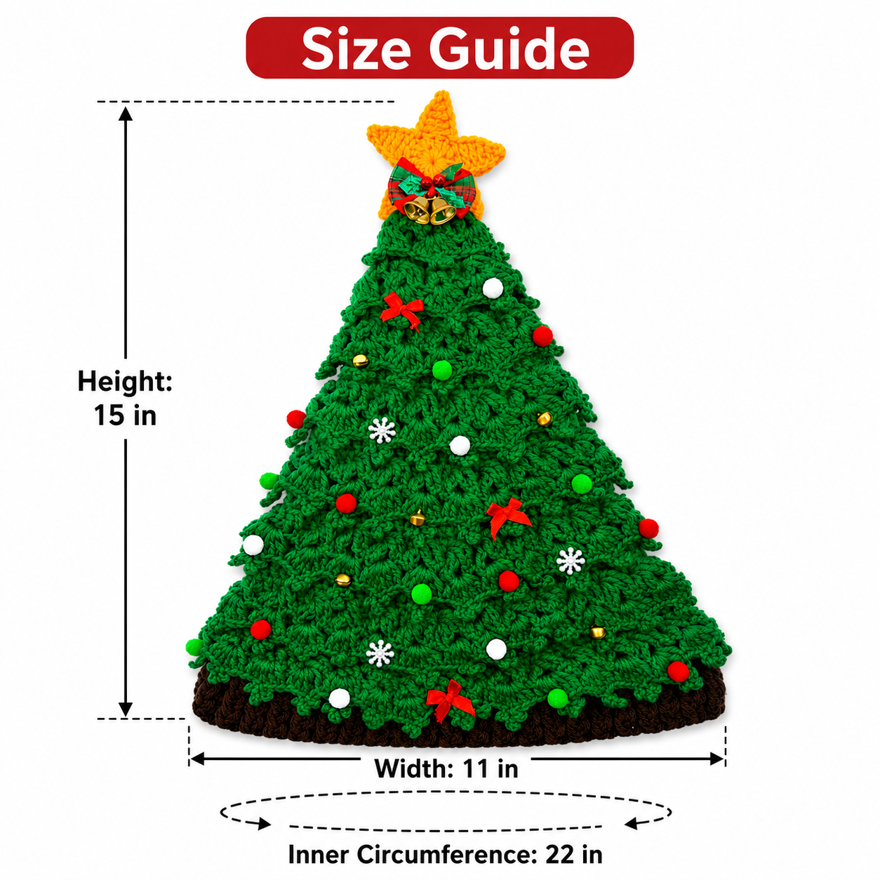 Handmade X’Mas Tree Crochet Hat