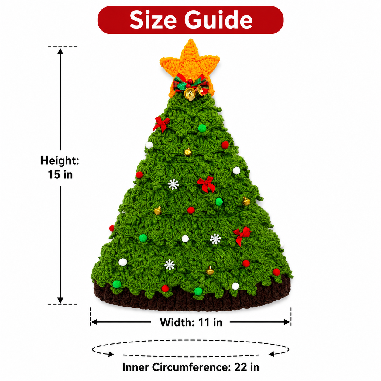 Handmade X’Mas Tree Crochet Hat
