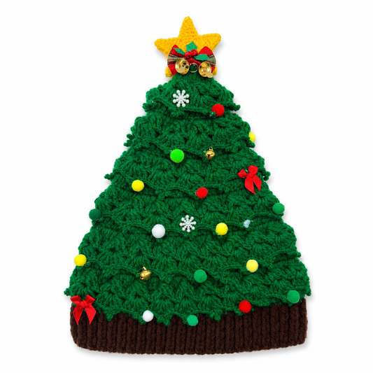 Kids Handmade X’Mas Tree Crochet Hat