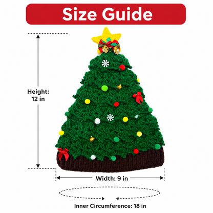 Kids Handmade X’Mas Tree Crochet Hat