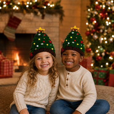 Kids Handmade X’Mas Tree Crochet Hat