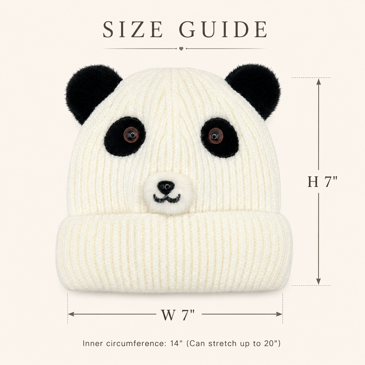 Little Panda Cozy Knit Hat