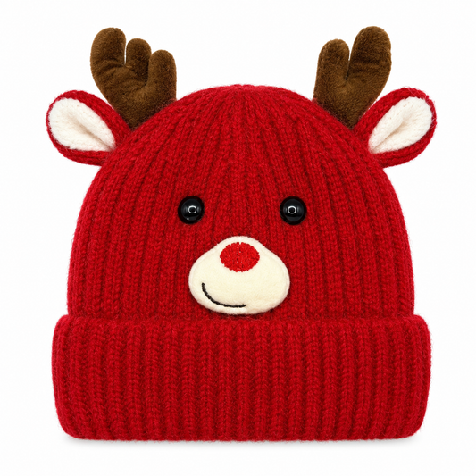 Little Reindeer Cozy Knit Hat