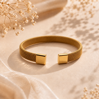 Modern Mesh Cuff Bracelet