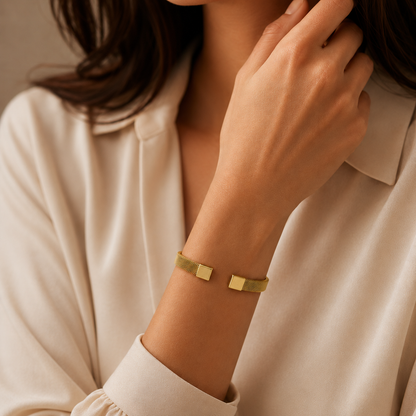 Modern Mesh Cuff Bracelet