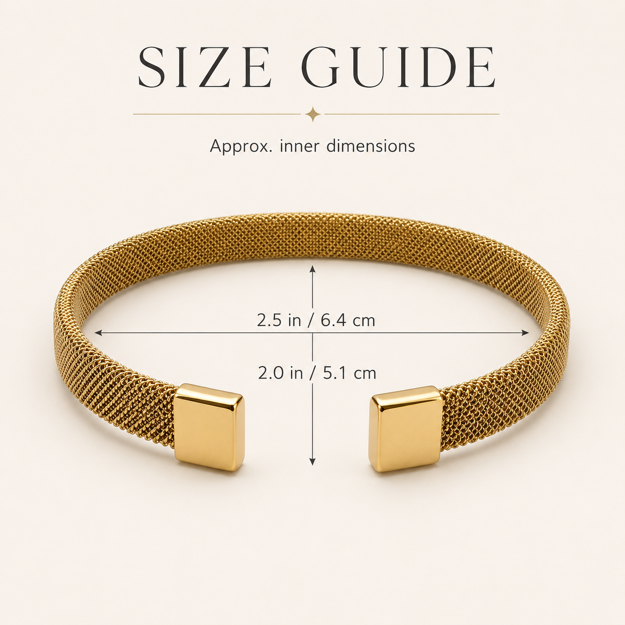 Modern Mesh Cuff Bracelet