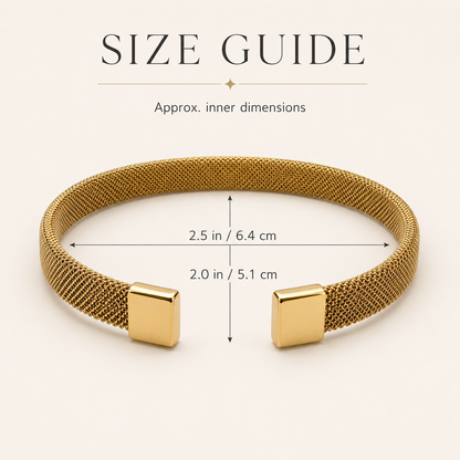 Modern Mesh Cuff Bracelet