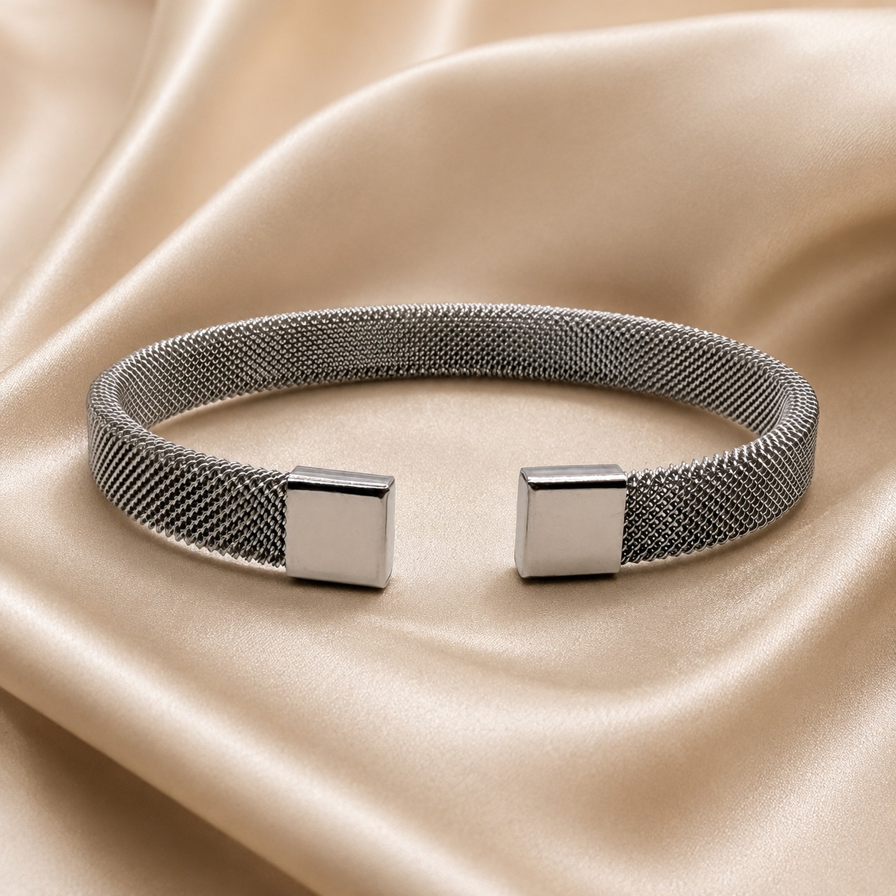 Modern Mesh Cuff Bracelet