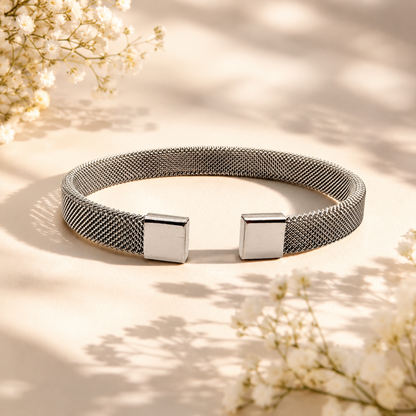 Modern Mesh Cuff Bracelet