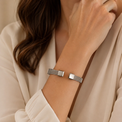 Modern Mesh Cuff Bracelet