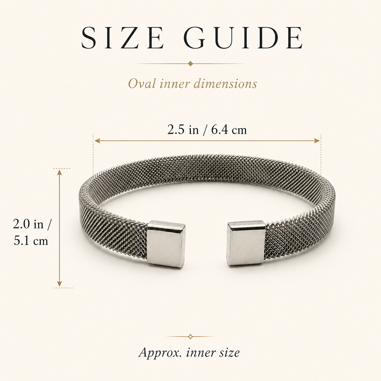 Modern Mesh Cuff Bracelet