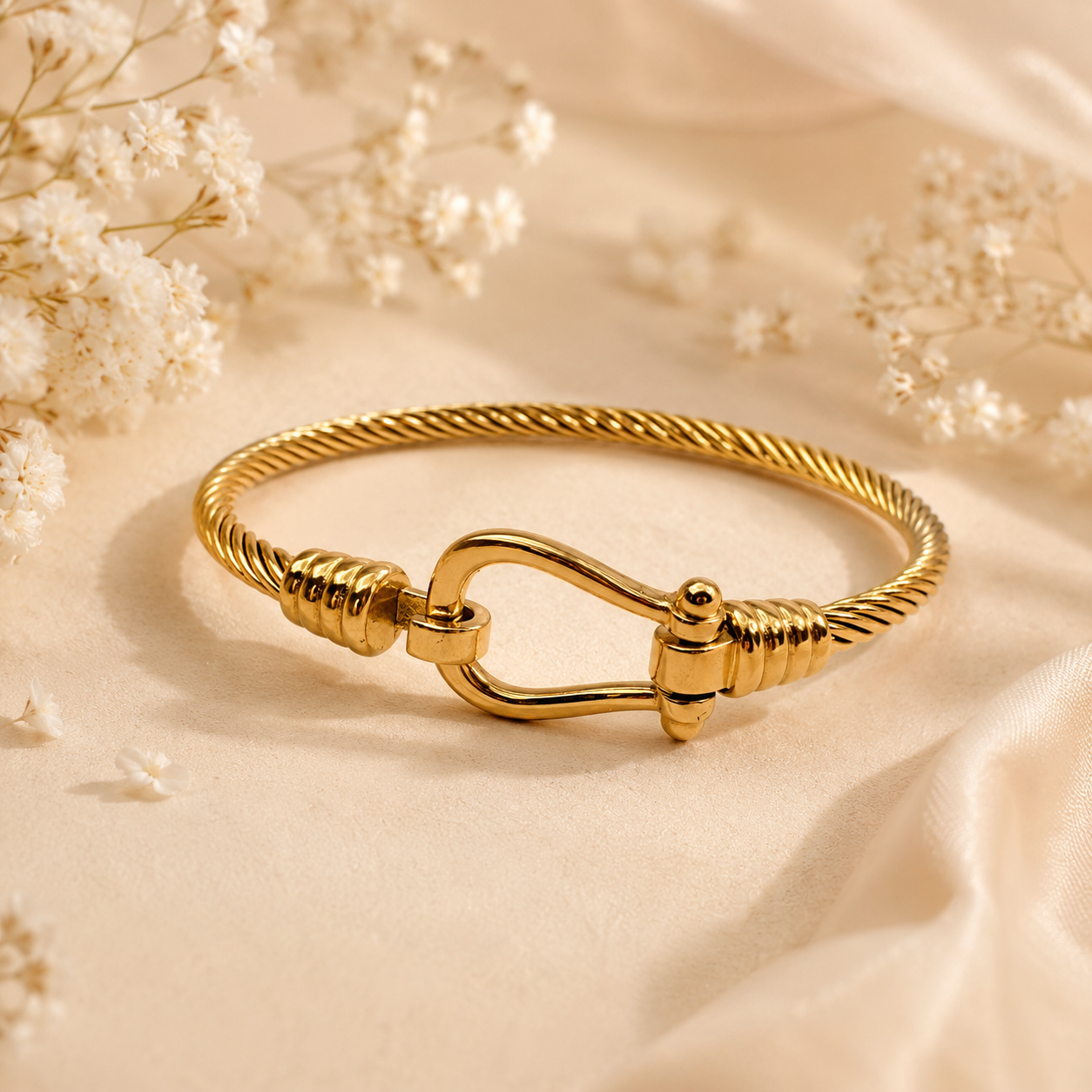 Nautical Cable Clasp Bangle