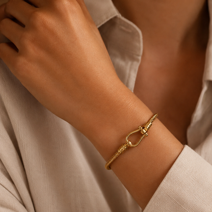 Nautical Cable Clasp Bangle