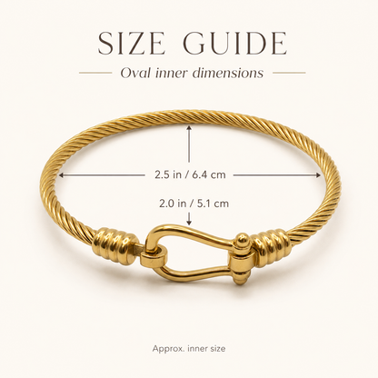 Nautical Cable Clasp Bangle