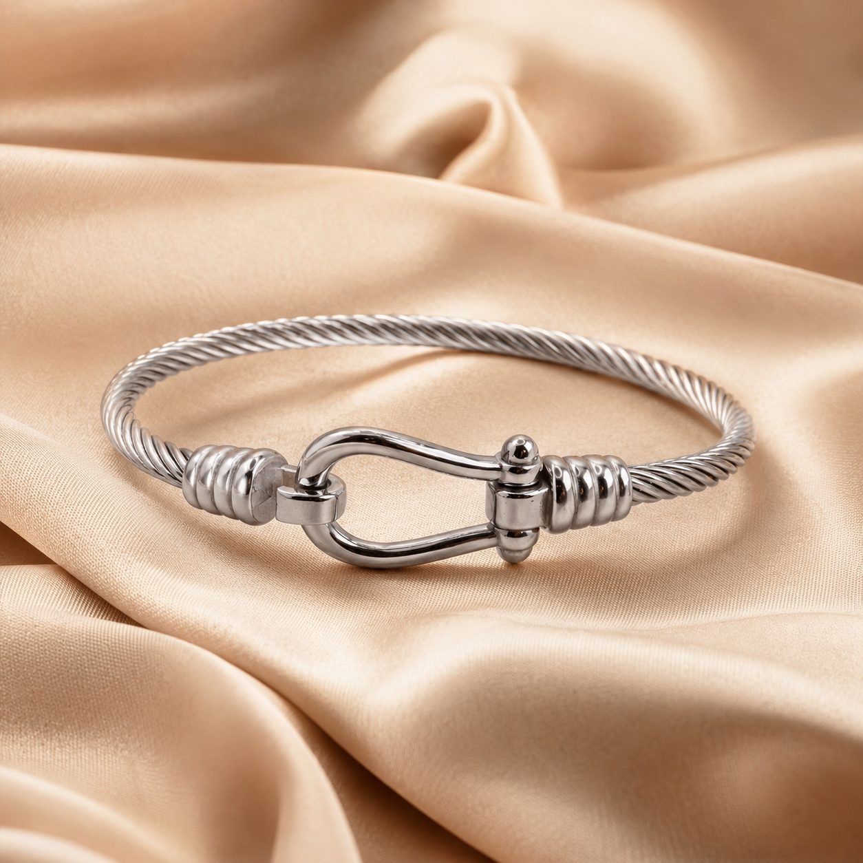 Nautical Cable Clasp Bangle
