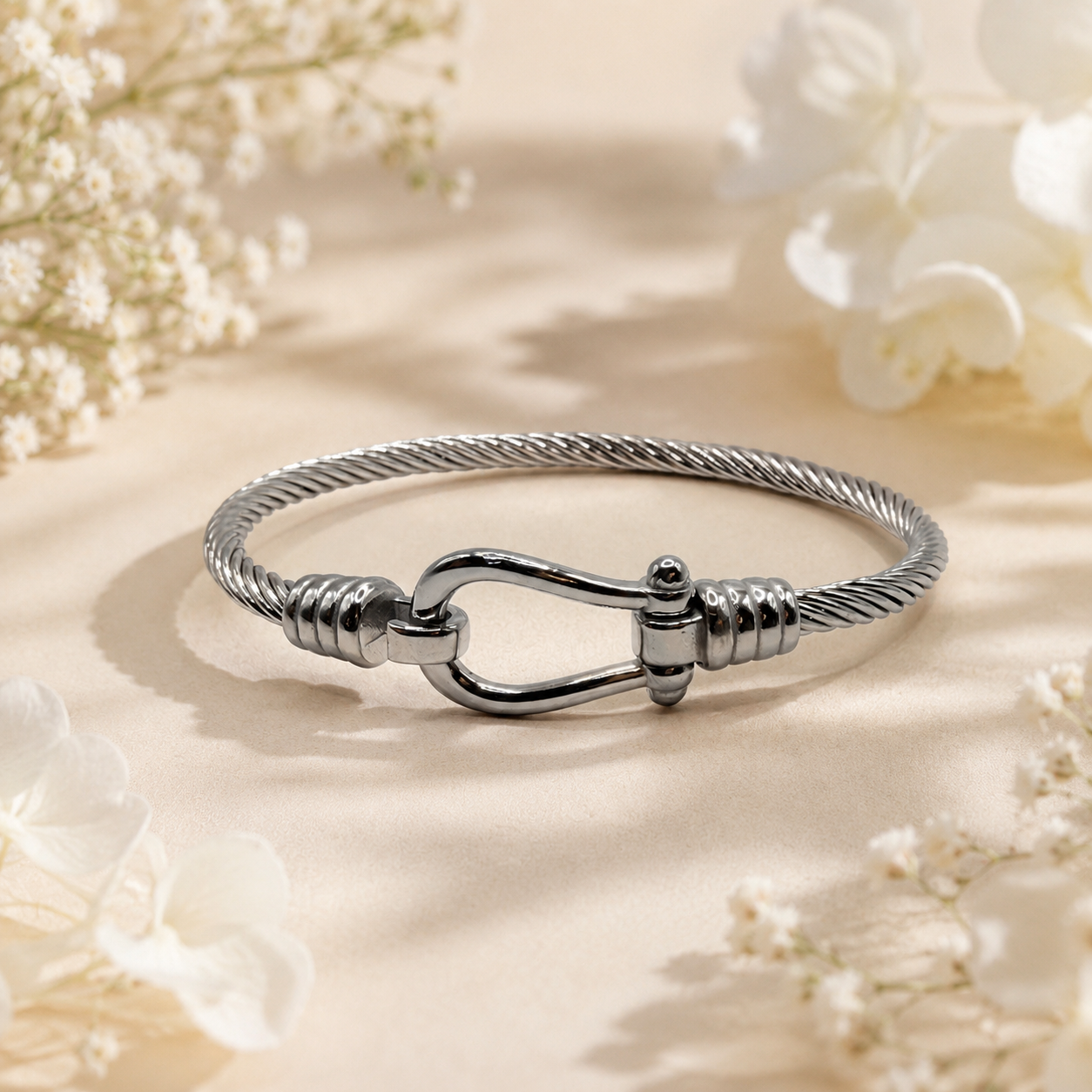 Nautical Cable Clasp Bangle