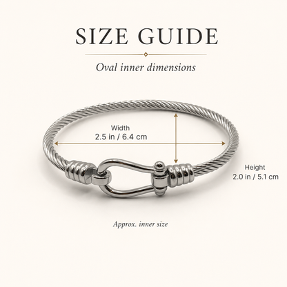 Nautical Cable Clasp Bangle
