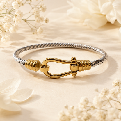 Nautical Cable Clasp Bangle