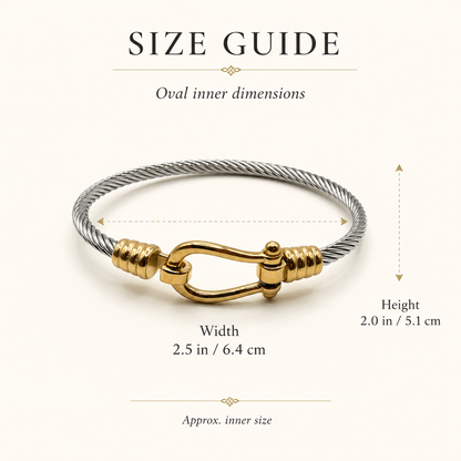 Nautical Cable Clasp Bangle