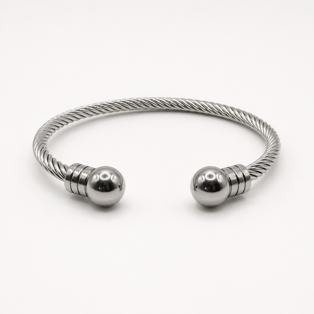 Twisted Ball Cuff Bangle
