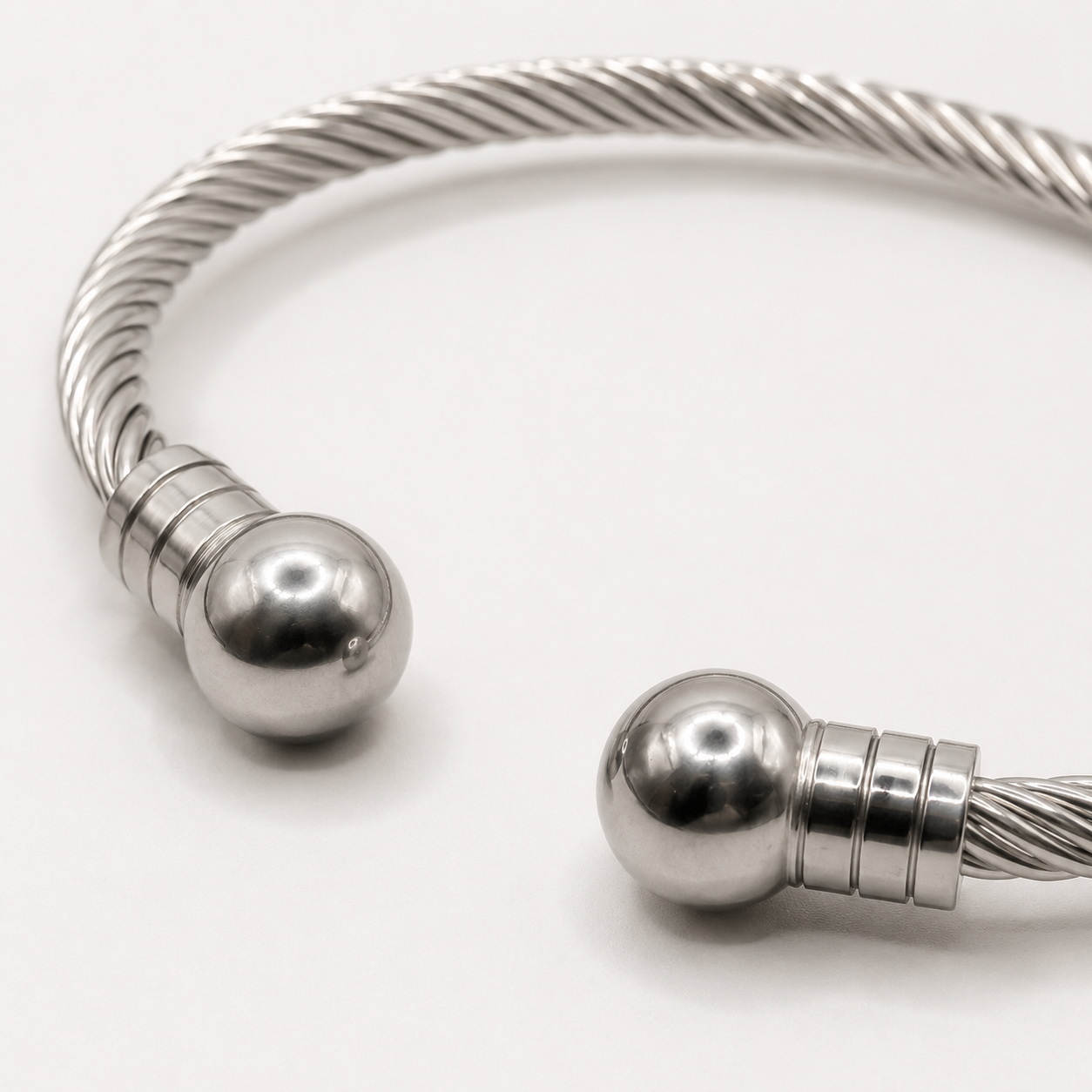 Twisted Ball Cuff Bangle