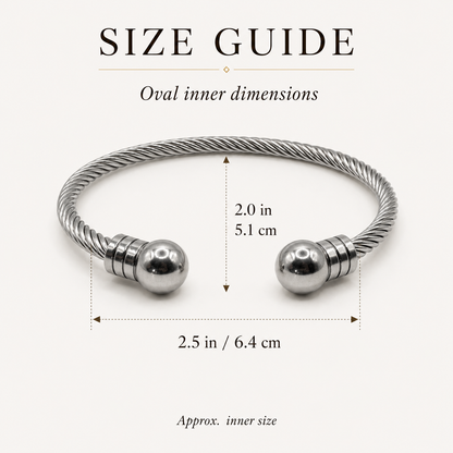 Twisted Ball Cuff Bangle