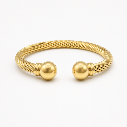 Twisted Cable Ball Cuff