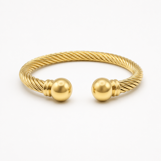 Twisted Cable Ball Cuff