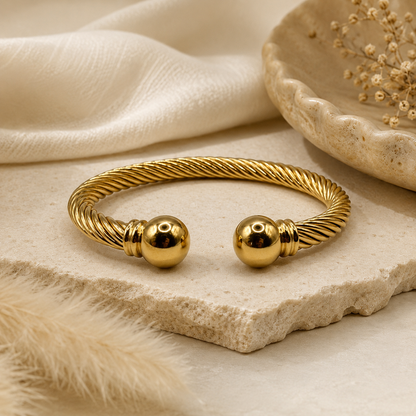 Twisted Cable Ball Cuff