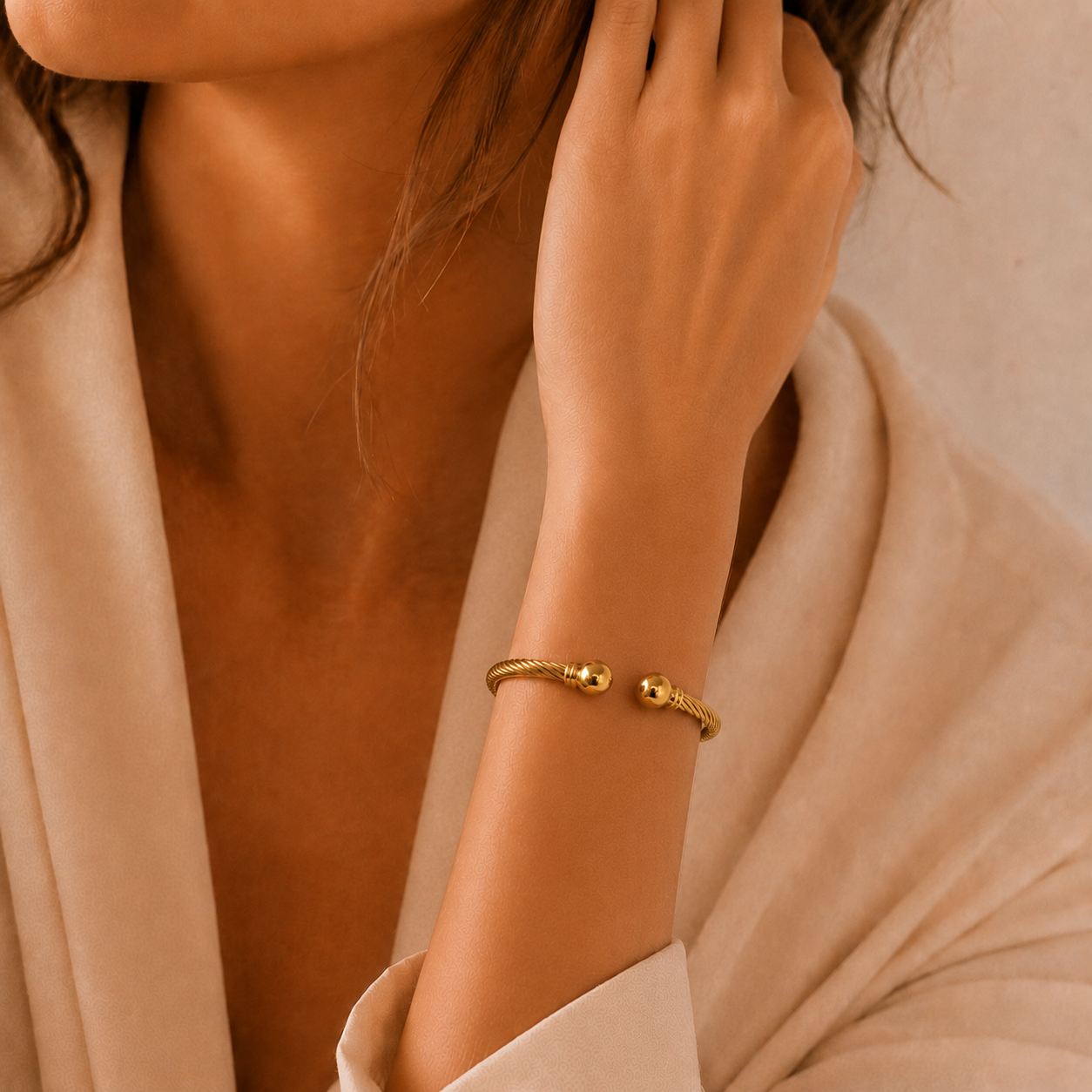 Twisted Cable Ball Cuff