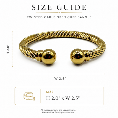 Twisted Cable Ball Cuff