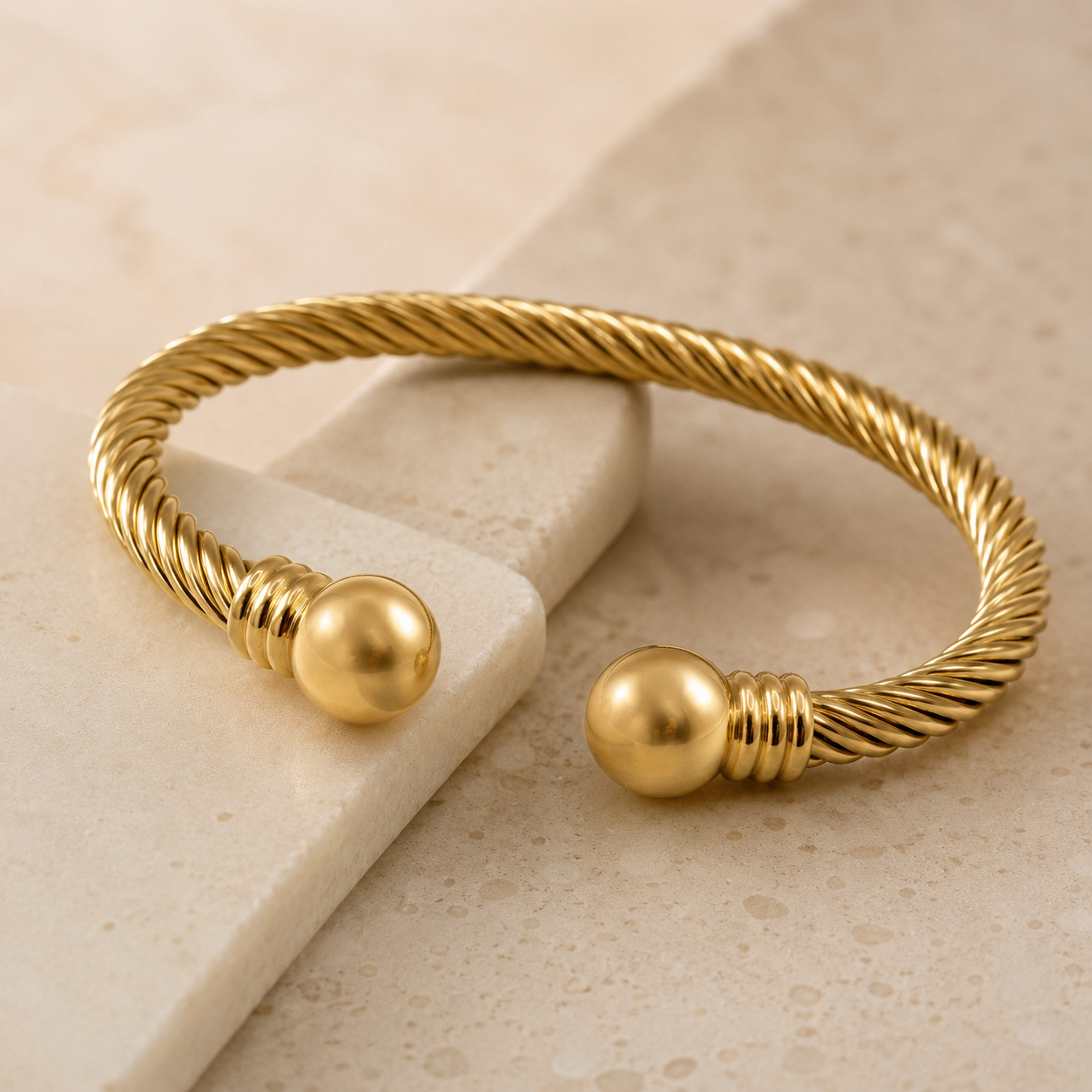 Twisted Cable Ball Cuff