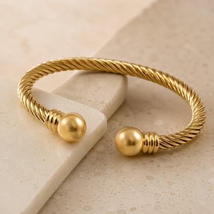 Twisted Cable Ball Cuff