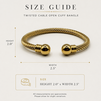 Twisted Cable Ball Cuff
