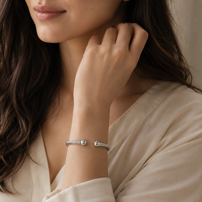 Twisted Cable Ball Cuff
