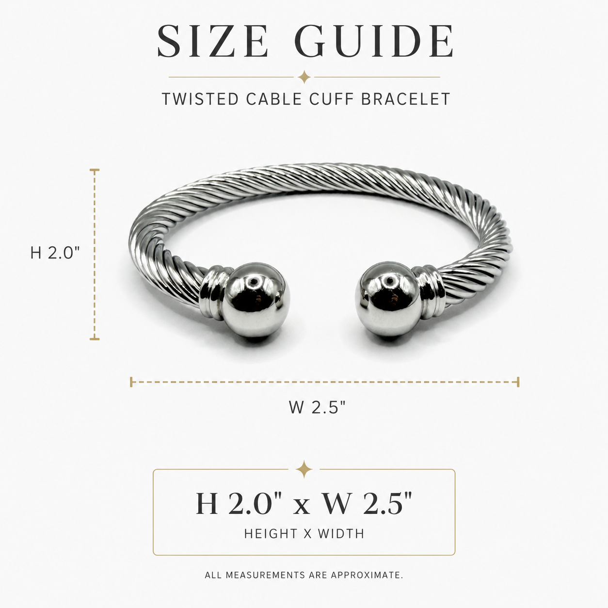Twisted Cable Ball Cuff