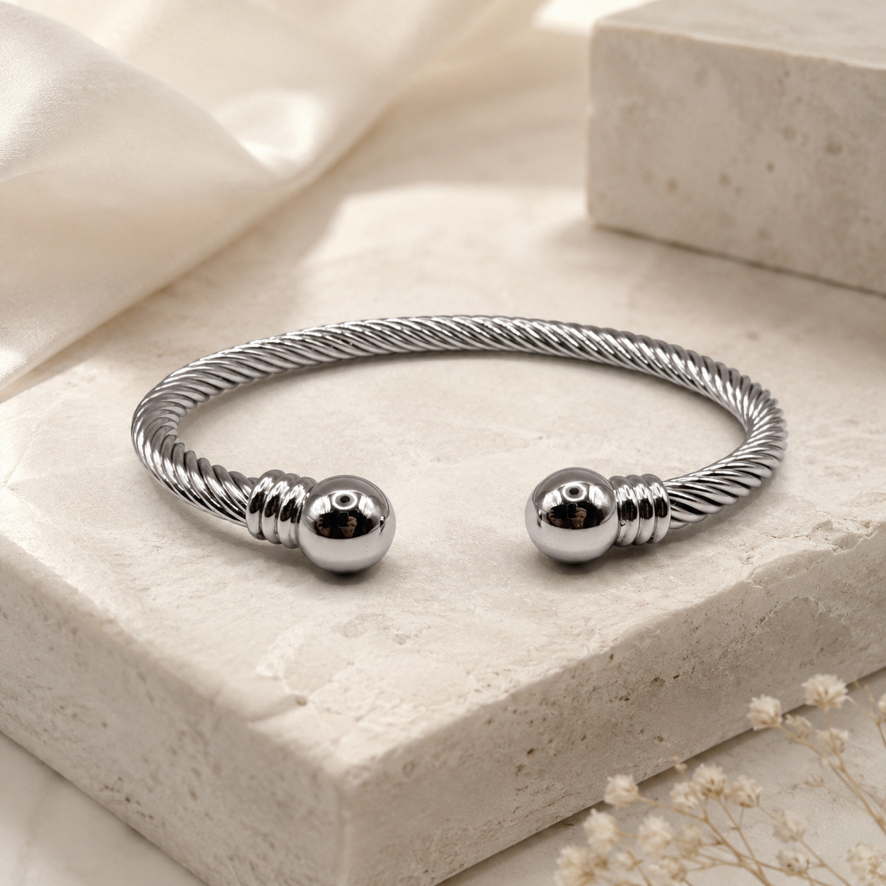 Twisted Cable Ball Cuff