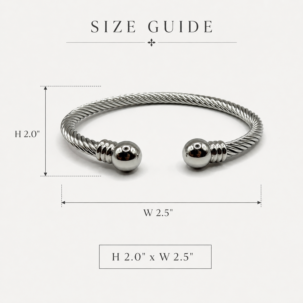 Twisted Cable Ball Cuff