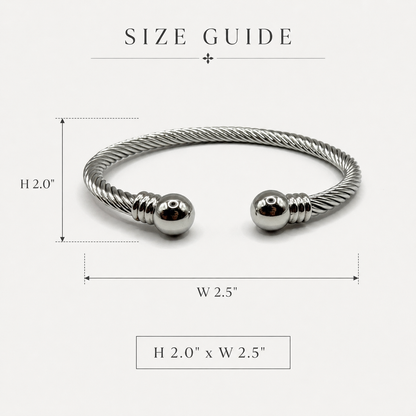Twisted Cable Ball Cuff
